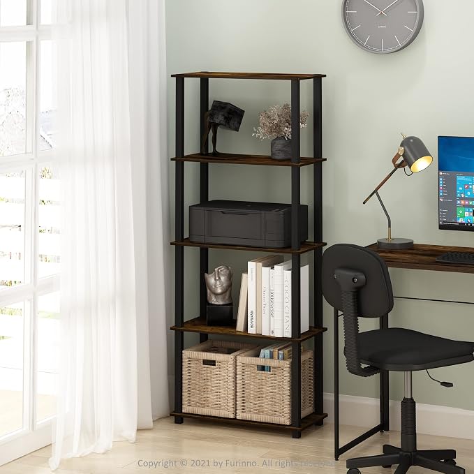 Furinno Turn-S-Tube 5-Tier Multipurpose Shelf Display Rack - Image 2