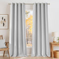 NICETOWN Room Darkening Greyish White Curtains 84 inches Long by NICETOWN