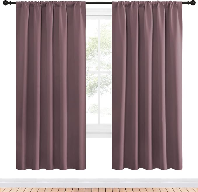 NICETOWN Living Room Curtains, Home Decorations Thermal Insulated Solid Rod - Image 2