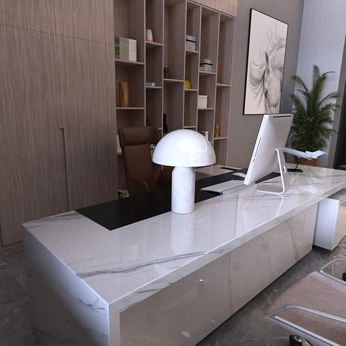 BAYYA White Marble Wallpaper Peel Stick Thicken 24"x197" Waterproof Furniture - Image 5