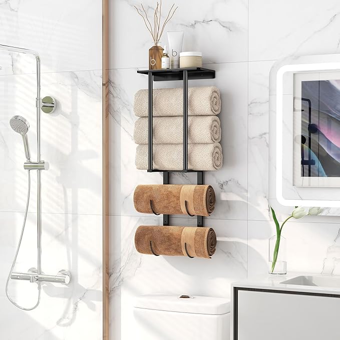 Towel Racks for Bathroom, Bathroom Towel Rack Wall Mounted - Image 6