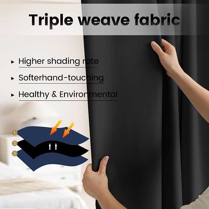 Wall to Wall Room Divider Curtains, Extra Wide Theater Curtains - Image 4