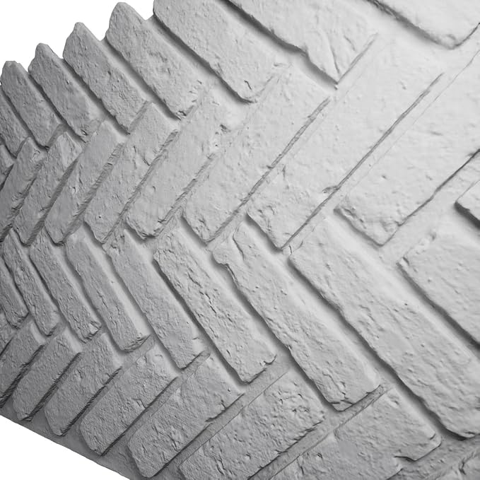 EverStone Herringbone Faux Brick Panel, 46 1/2"W x 25 1/4"H x 1"D - Image 7