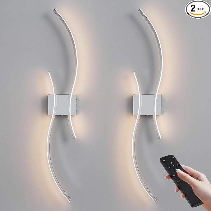 Battery Operated Wall Sconces Set of Two by KARTOOSH
