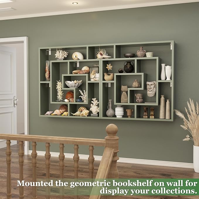Armocity 6 Tier Display Book Shelf Wall Mounted Bookshelf Freestanding - Image 5