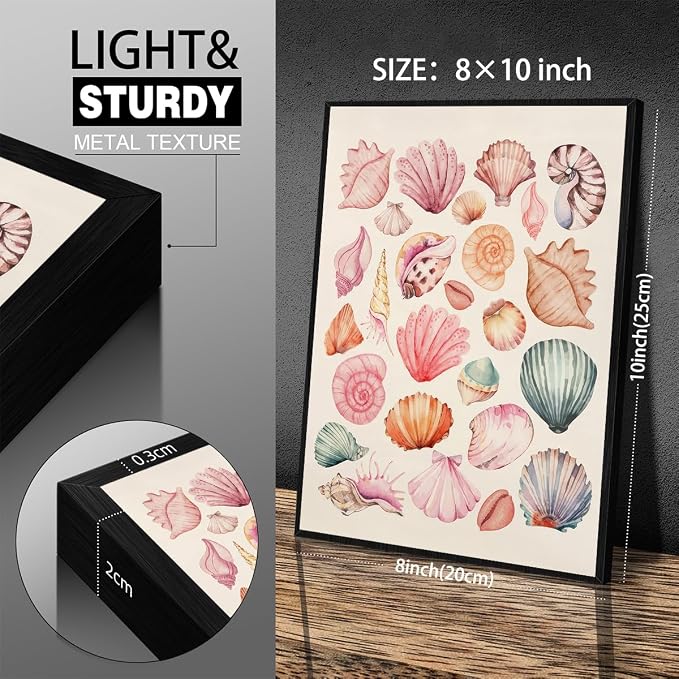 Pink Seashell Posters Coastal Cowgirl Canvas Wall Art Trendy Beach Starfish - Image 2