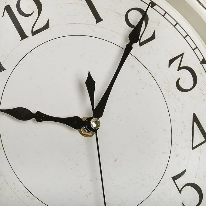 Peohud Silent Wall Clock, 12 Inch Vintage Non Ticking Quartz Battery Operated - Image 4