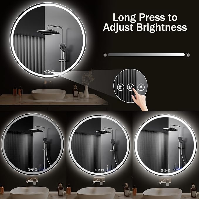LED Bathroom Mirror 42 Inch Round Bathroom Mirror - Image 7