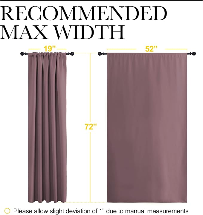 NICETOWN Living Room Curtains, Home Decorations Thermal Insulated Solid Rod - Image 7