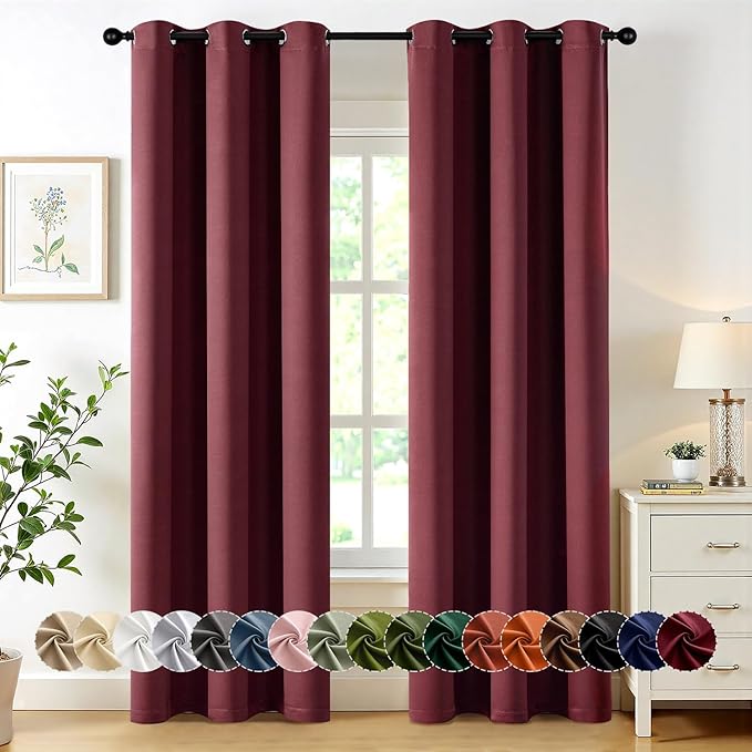 MIULEE Blackout Curtains for Bedroom Living Room 2 Panels, Thermal Insulated by MIULEE