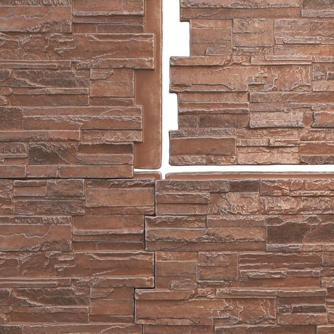 EverStone Cascade Faux Stone Panel, 48 5/8"W x 24 3/4"H x 1 1/4"D, York Town - Image 9