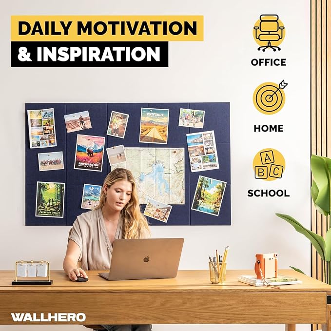 WALLHERO Large Cork Board Alternative | 15 Pack | Sizing Up to 59”x36” - Image 5