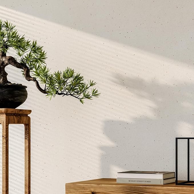Natural White Wallpaper Grasscloth Textured Peel and Stick Wall - Image 3