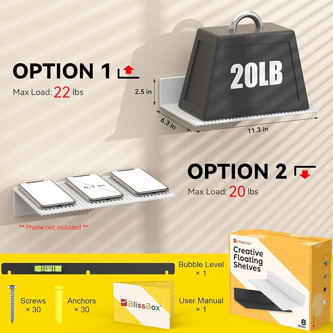 BlissBox 8-Pack Large Display Shelves - Image 4