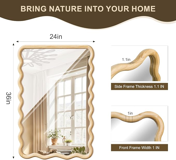 Wavy Mirror for Wall, for Bedroom, Living Room - Image 6