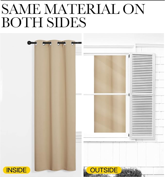 NICETOWN Room Darkening Draperies Window Curtain Panels, Thermal Insulated - Image 6