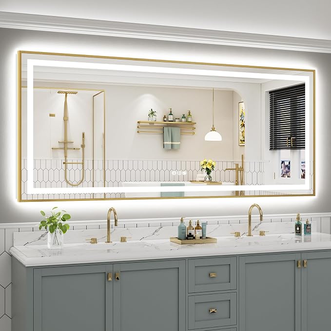 88x38 Inch LED Bathroom Mirror by Briivuemodernmirrors