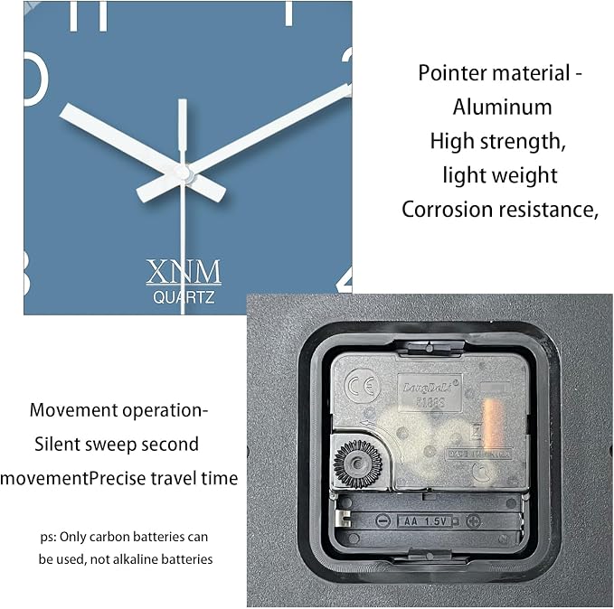 XNM Modern Wall Clocks Battery Operated Classic Analog Clock - Image 7