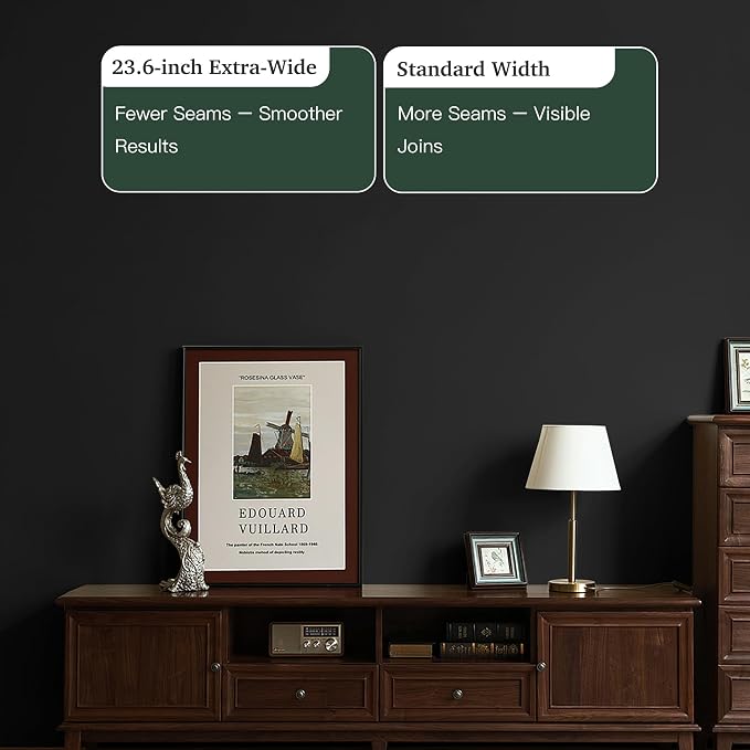 Dimoon 236''x23.6'' Peel and Stick Wallpaper Black Contact Paper - Image 3