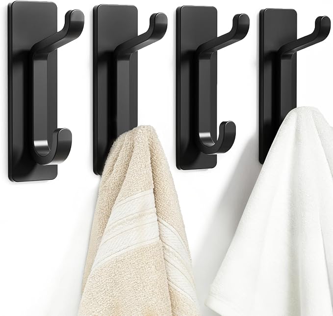 Self Adhesive Wall Hooks for Hanging: Extra Strong 13 LB, Hook for Coat by Josmimic
