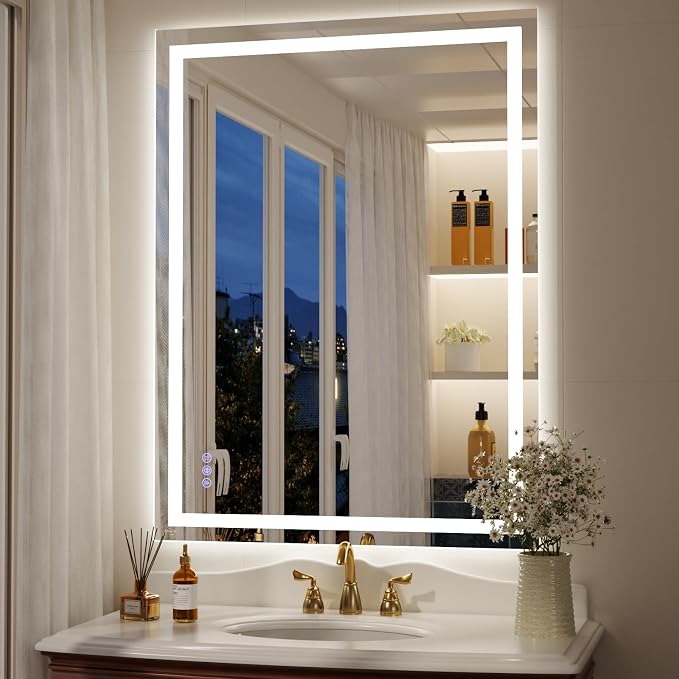 36"x30" Smart LED Bathroom Mirror by Unknown