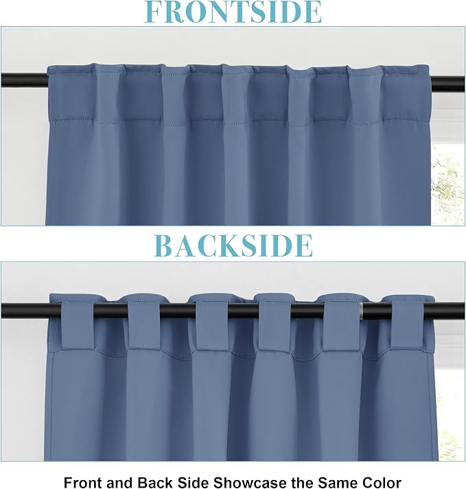 RYB HOME Blackout Curtains for Living Room, Privacy Thermal Insulating Window - Image 6