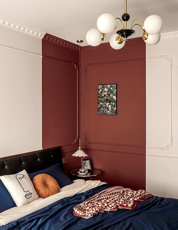 Dimoon 78.7''x17.7''Brick Red Peel and Stick Wallpaper Contact Paper Modern - Image 3