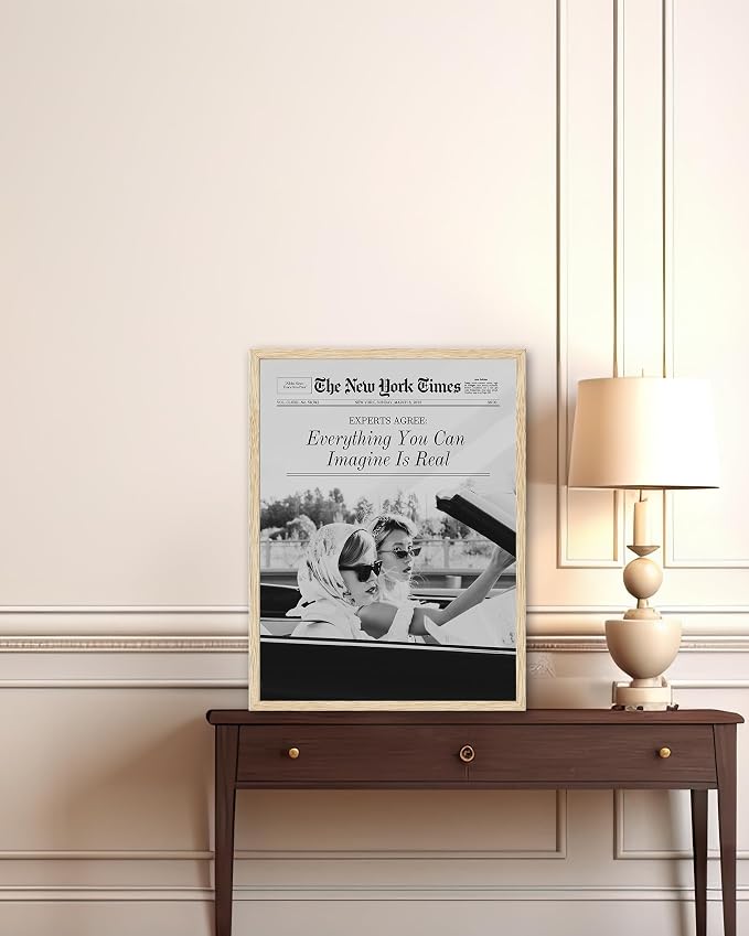 iHery Unframed Trendy Hot Girls NewsPaper Wall Art Prints, 12x16in Canvas Wall - Image 6