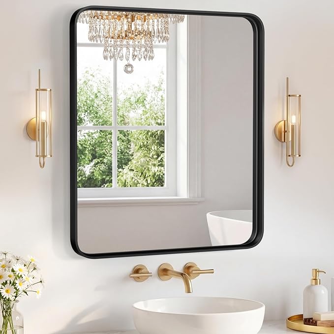 NEWBULIG 28X32 Inch Bathroom Mirror by NEWBULIG