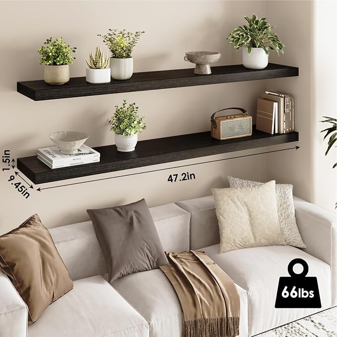 Fixwal Floating Shelves for Wall, Bathroom and Kitchen, Wall Shelves for Storage - Image 3