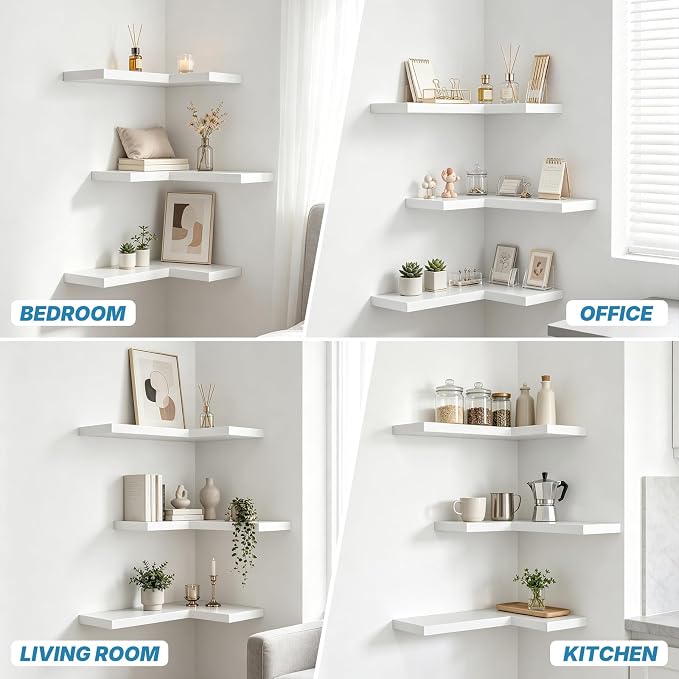 NATURE'S SOURCE Floating Corner Shelves - Image 6