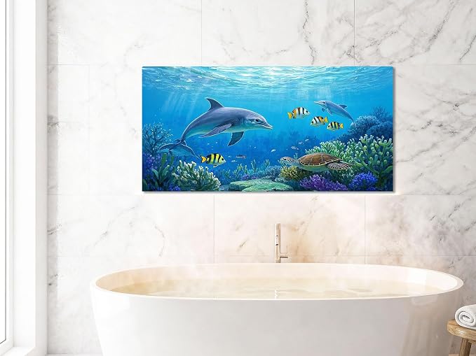 Ardemy Ocean Life Wall Art 40"x20" Picture, Waterproof Canvas Print - Image 5