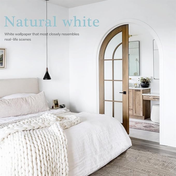 Dimoon 17.7''x393'' Peel and Stick Wallpaper White Contact Paper - Image 7