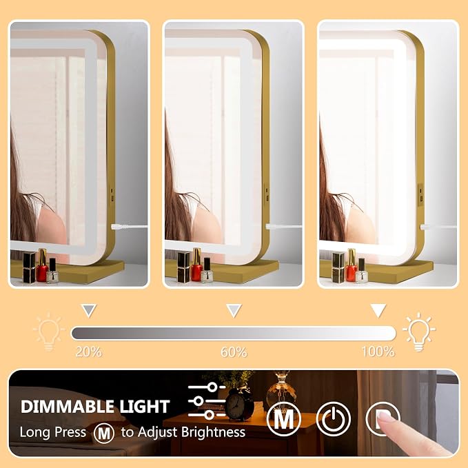 Ratsamee Vanity Mirror with Lights, Led Makeup Mirror, Lighted Makeup Mirror - Image 4