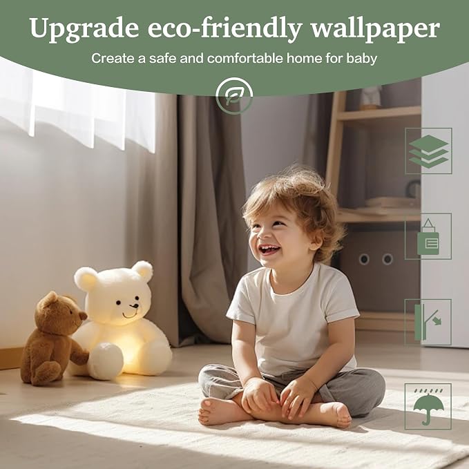 Dimoon 17.7''x236'' Peel and Stick Wallpaper Light Green Contact Paper - Image 3