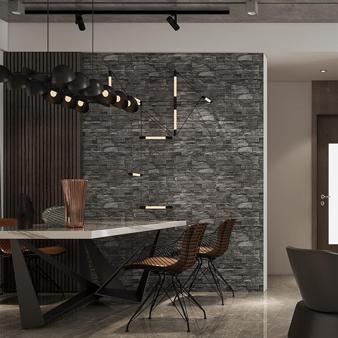 10PCS 3D Wall Panels Peel and Stick Foam 3D Brick Wallpaper Peel and Stick - Image 3