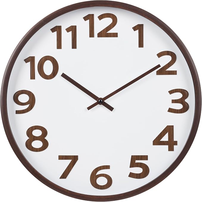Modern Wood Farmhouse Wall Clock 16 Inch Large Vintage Wall Clocks Battery by HorizentWallClock