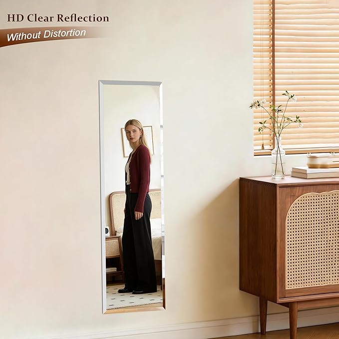 Frameless Mirror Full Length 57”x18”| Wall Mount Mirror Full Length Beveled - Image 3