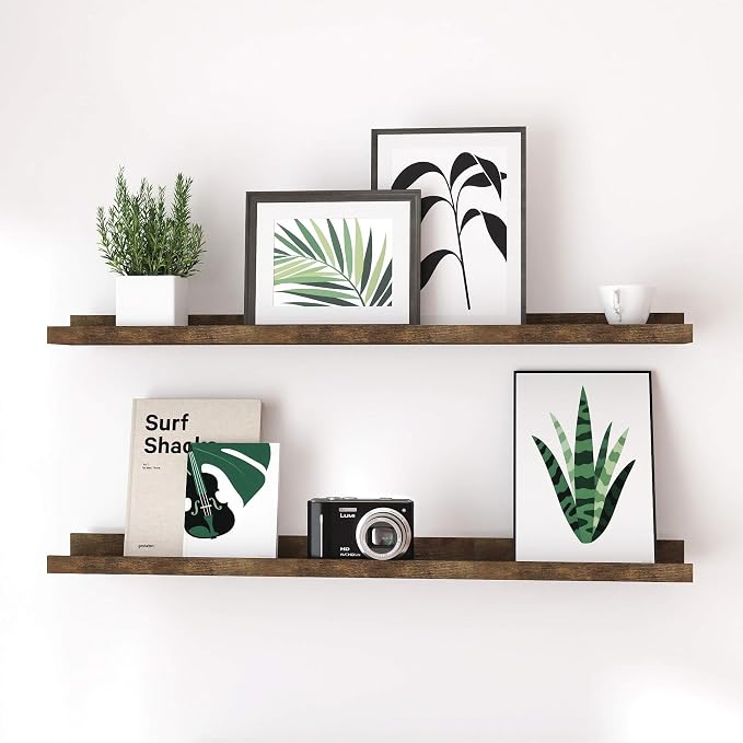 Floating Shelves for Wall Decor, Long Wall Mounted Storage Shelf for Bedroom by Unknown