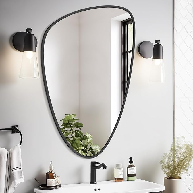 WallBeyond Asymmetrical Mirror, Irregular Wall Mirror, Wall Mirrors Decorative by WallBeyond
