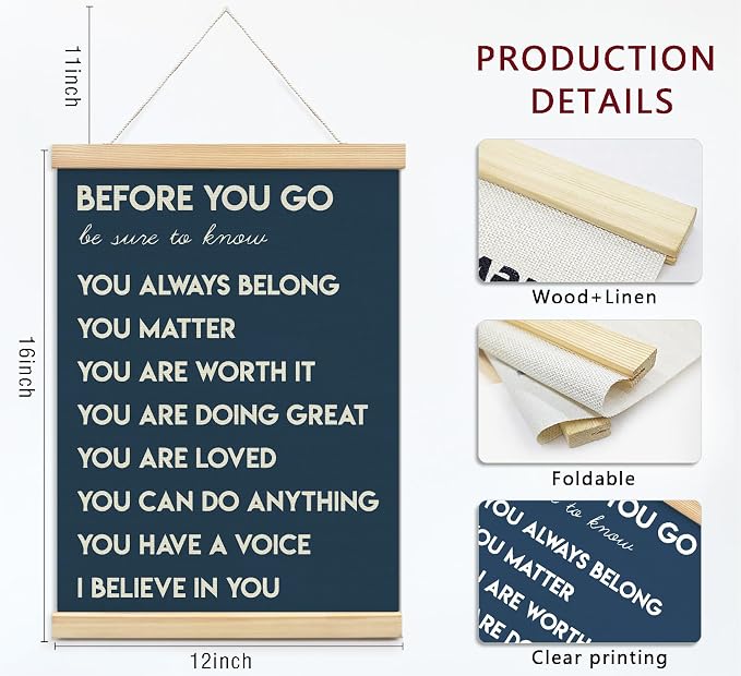 Mental Health Positive Affirmations Inspirational Wall Art Decor, Therapist - Image 6