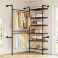 L2 Wall Mounted Closet System, Industrial Pipe Clothing Rack Clothes Racks by ONBRILL