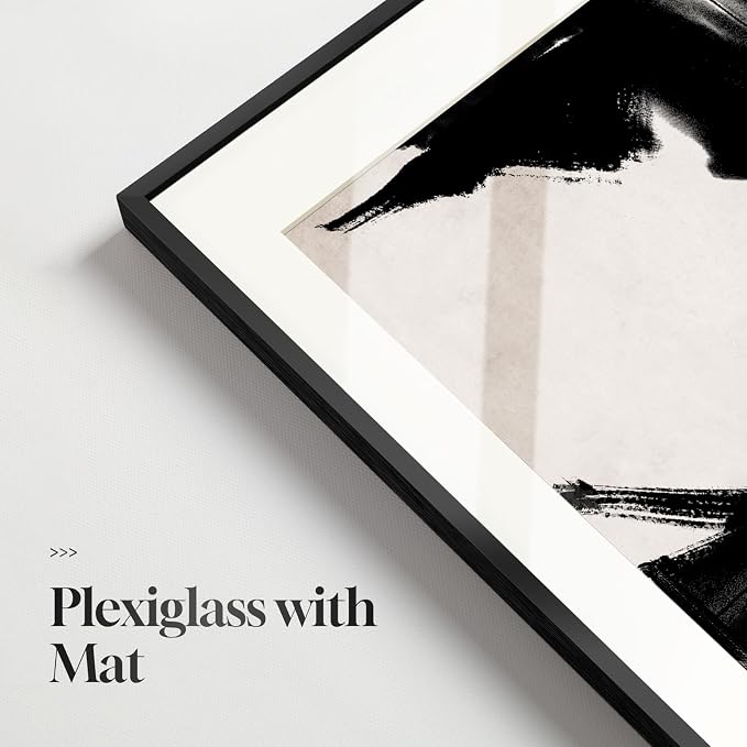Framed Black and White Abstract Wall Art, 6 Pieces Modern Prints Paintings - Image 6