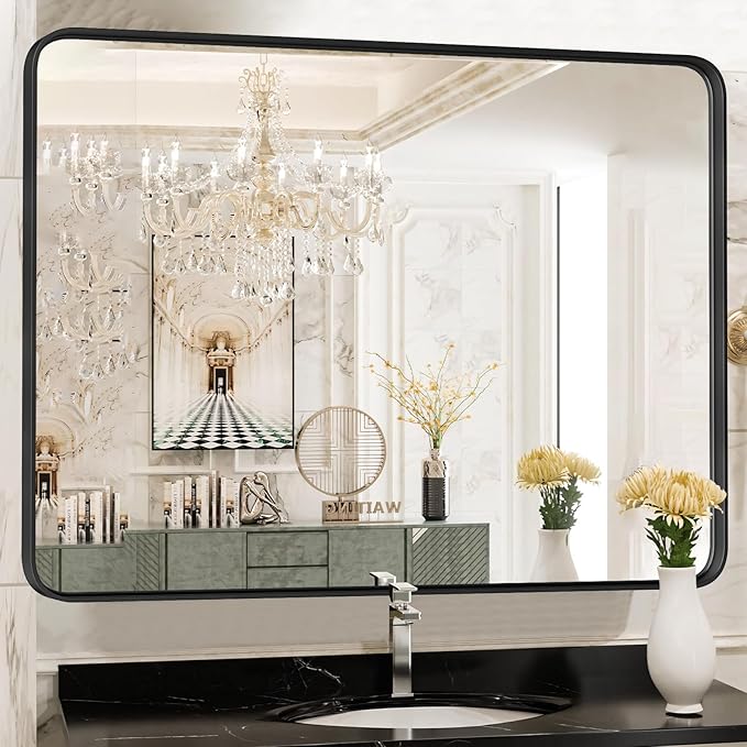 NEWBULIG 30X40 Inch Bathroom Wall Mirror, Vanity Bathroom Mirrors by NEWBULIG
