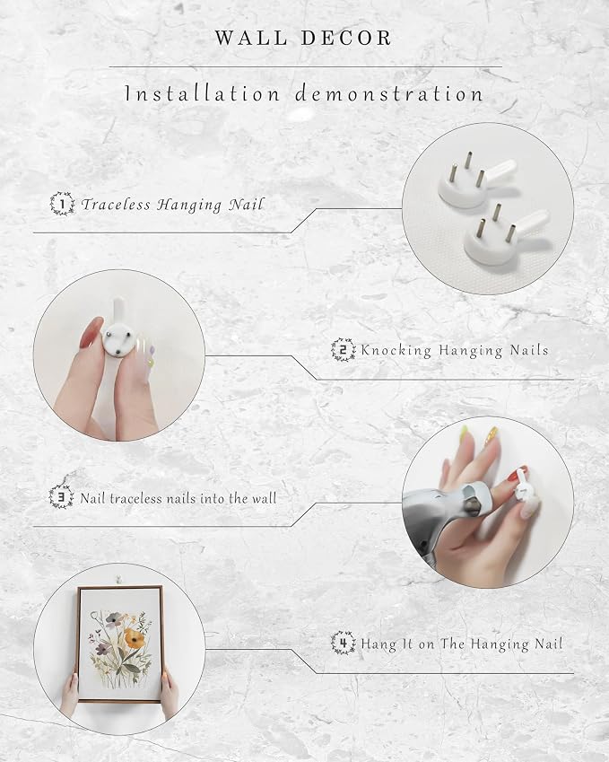PHOPAGO Boho Plant Wall Art Green Botanical Bohemain Framed Wall Printing - Image 9
