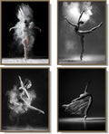 NCYEL Black and white ballet wall art dancer poster beautiful girl bedroom by NCYEL