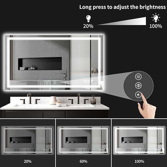 LED Bathroom Mirrors 28"x48" Bathroom Mirror - Image 4