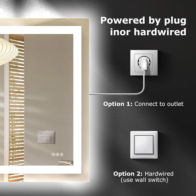 Hivone 72X32 LED Bathroom Mirror - Image 5