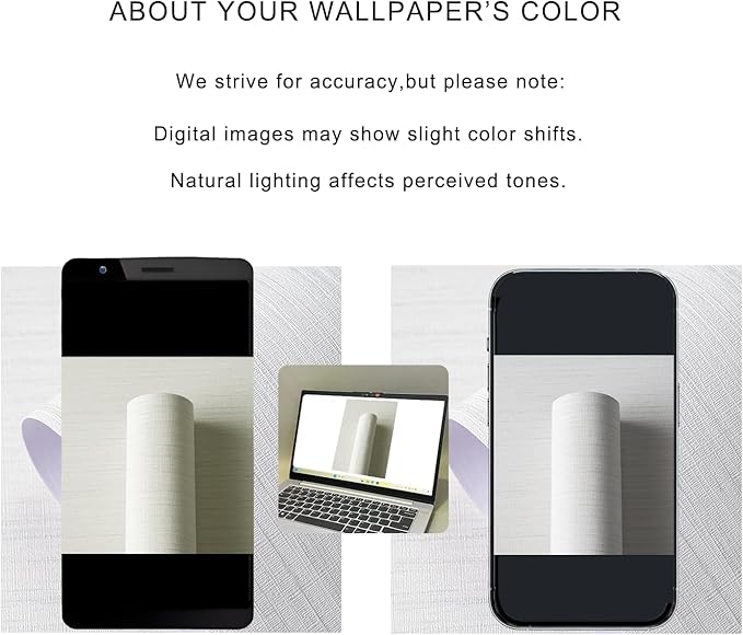 Grasscloth Textured Wallpaper White Gray Linen Thick 24" X 394" Fabric Contact - Image 5