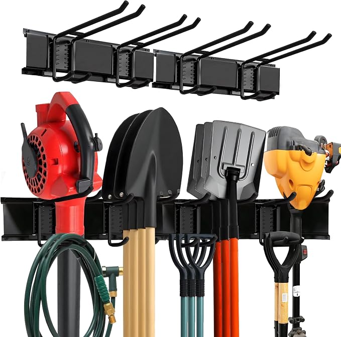 TIDYME Garage Wall Organizer | 32" Heavy-Duty Tool Storage Rack | Adjustable - Image 8